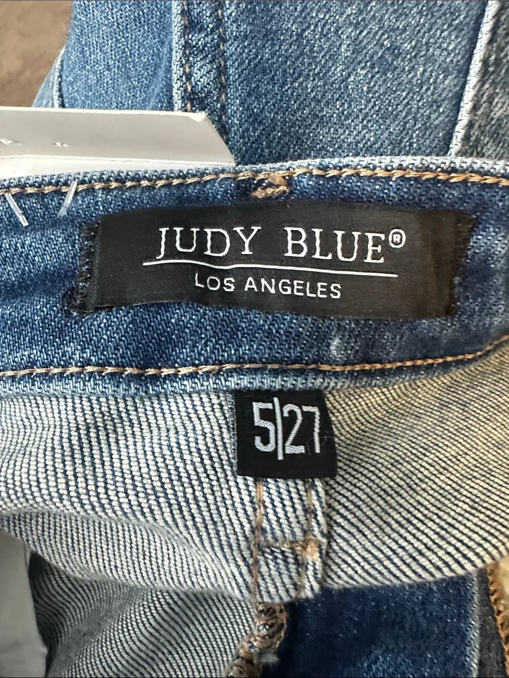 Judy Blue “Queen of Hearts” Distressed High-Rise Jeans - Dark Blue 5/27